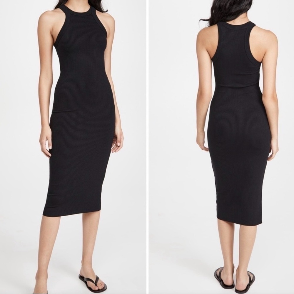 WSLY The Rivington Black Ribbed Tank Dress Size S